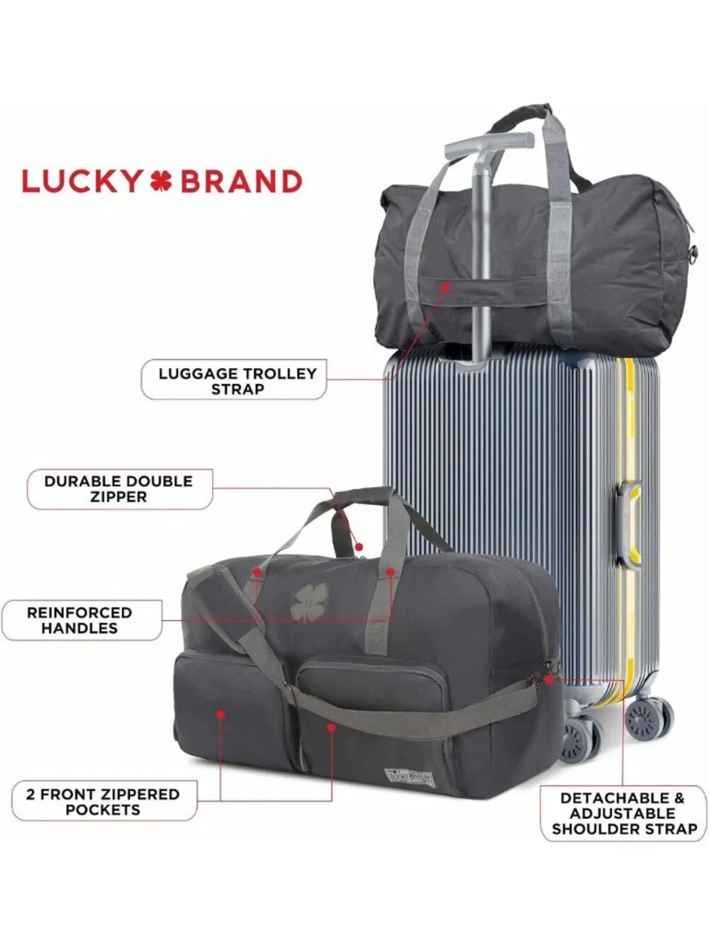 Spacious Foldable Weekender Duffle Bag | Lightweight Travel Overnight Bag